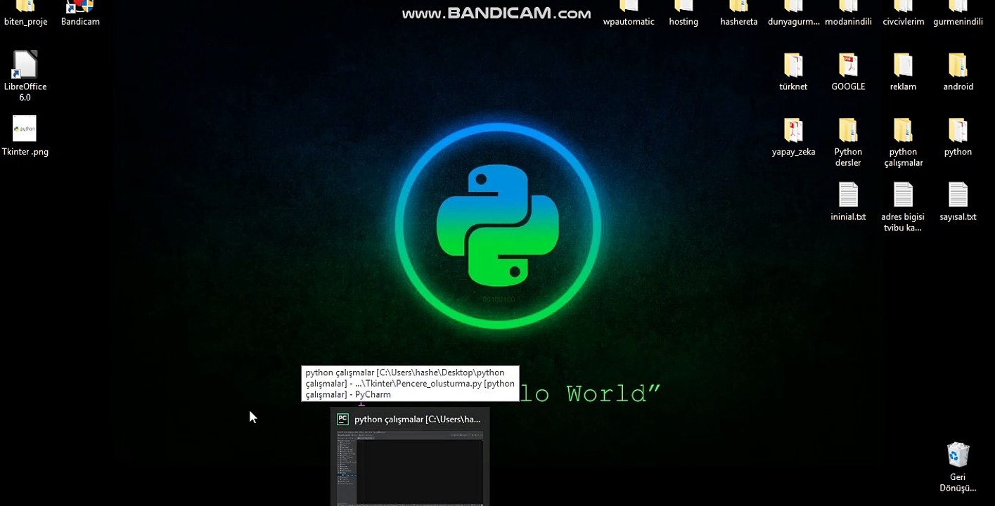 Python 3 Tkinter Pencere Olusturma 1. Ders