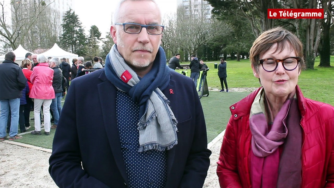 Lorient. Inauguration d'un parcours santé au parc du Bois-du-Château