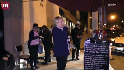 Candice Bergen steps out of Craig's looking much like her younger self in navy blue blazer