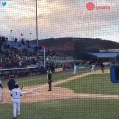 Tim Tebow goes yard on first pitch in Class AA