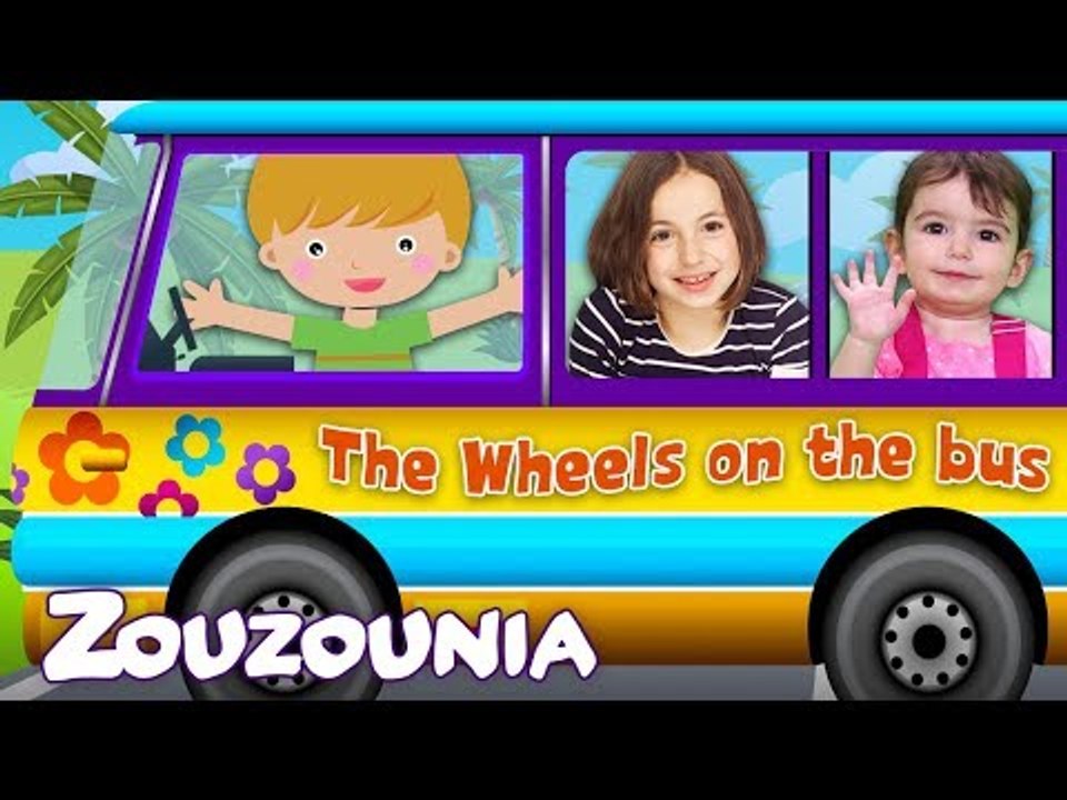 Wheels On The Bus | 4 Versions | Nursery Rhymes by Zouzounia TV
