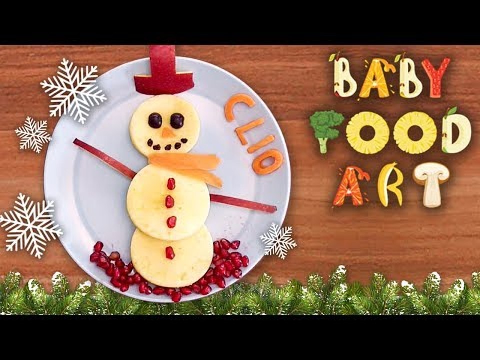 Frosty the Snowman Snack for Kids | Baby Food Art with Clio