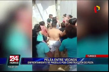 Tumbes: vecinos se enfrentan por construcción de pista