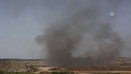 Gazze Sınırındaki Gösteriler İsrail'in Nahal Oz Bölgesinden Görüntülendi