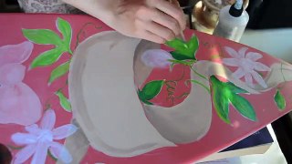 Surfboard art inspiration - painting a surfboard with acrylic paints
