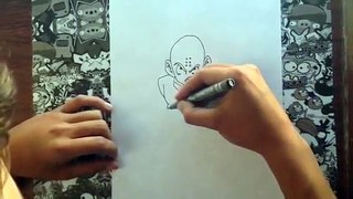 Como dibujar a krilin
