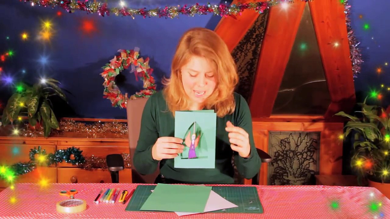 Hanging Angel Christmas Card Tutorial - Simple Cardmaking Craft for Children