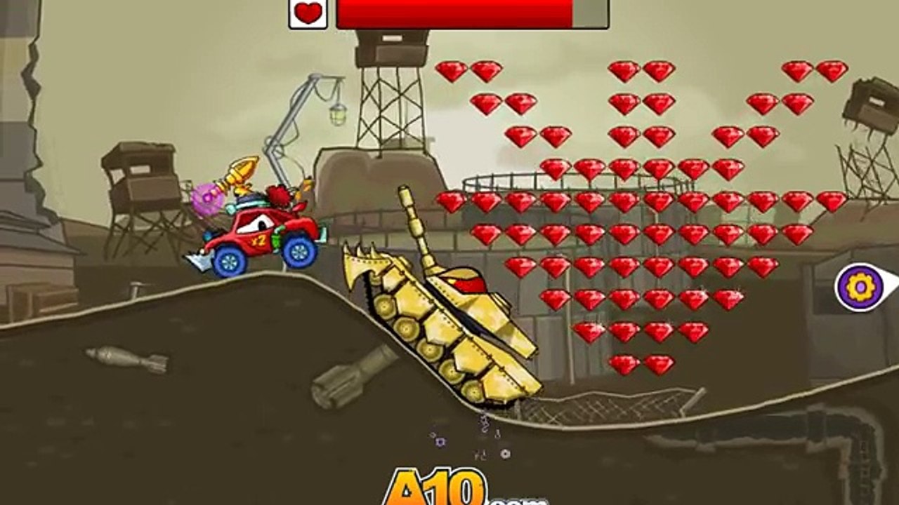 Мультик ИГРА про маленькую КРАСНУЮ МАШИНКУ для детей [20] Машина ест МАШИНУ убегая от злых ТАЧЕК