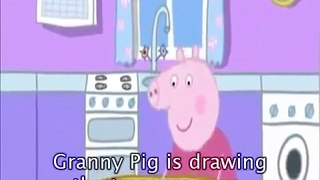 Learning english with Peppa Pig Cartoon Treasure Hunt with subtitle