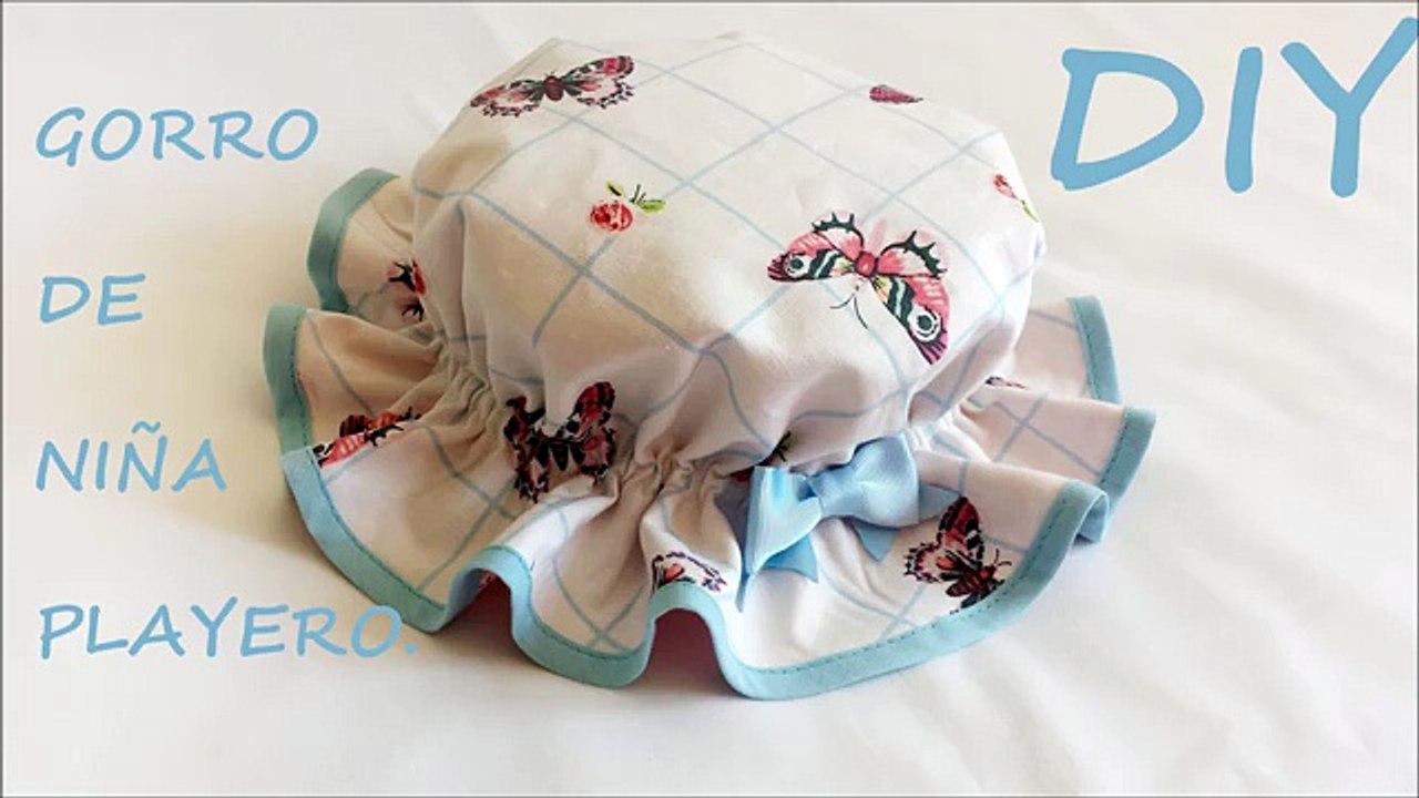 Gorro de niña playero (patrón gratis).