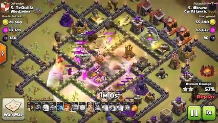Epic TH10 GOAVABO + AQ WALK 3 Star Clan War Attack Strategy ft. CW Atlantic | Clash of Clans