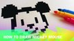 Handmade Pixel Art - How To Draw Mickey Mouse #pixelart