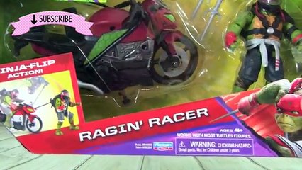 Teenage Mutant Ninja Turtles Raphael Ragin Racer Motorcycle Bike! TMNT Out Of The Shadows Nickelod