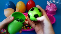 Learn Colors with  Baby Doll bath TIme Play And Surprise Soccer Balls Eggs Video For Toddlers | Educational child channel