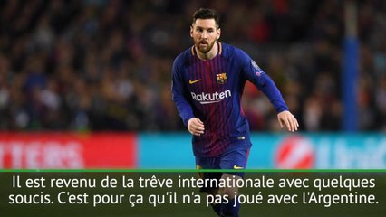 31e j. - Valverde : "On verra après l'entraînement si Messi peut jouer"
