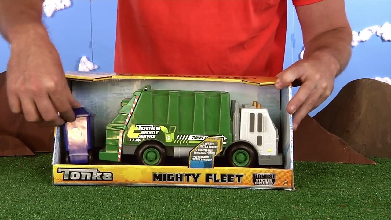Garbage Truck Videos for Children - George the toy tonka street vehicles picking up trash