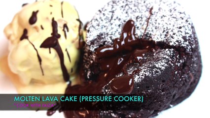 MOLTEN LAVA CAKE IN PRESSURE COOKER *COOK WITH FAIZA*
