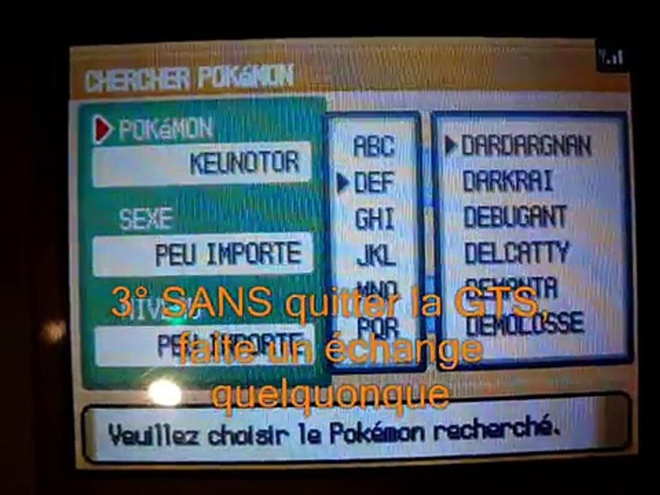 Faire evoluer un pokémon evoluant par échange.sans echange