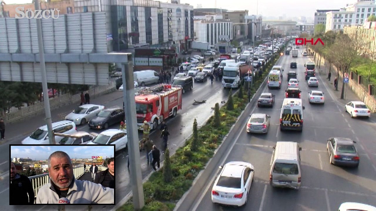 Başakşehir’de tanker kaydı cadde savaş alanına döndü