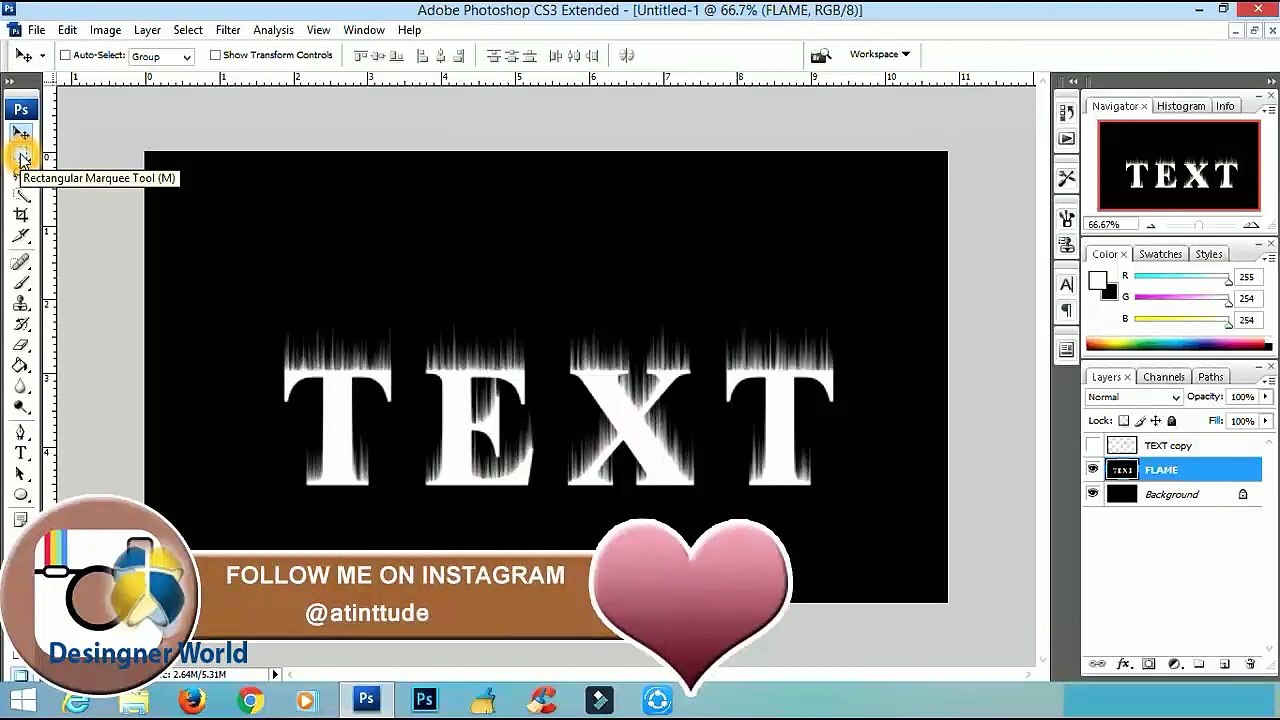 How To Best Flaming Hot Fire Text Effect In Photoshop Tutorial 2018
