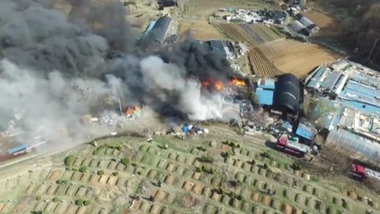 인천 재활용품 수거 업체 화재...헬기 투입 진화 / YTN