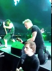 James Hetfield f***ks with security at Metallica show