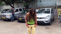 Srireddy protested semi nude at Hyd film chamber viral video