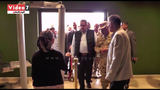 وزير الآثار ورئيس الهيئة الهندسية للقوات المسلحة والمحافظ يتفقدون متحف سوهاج القومى