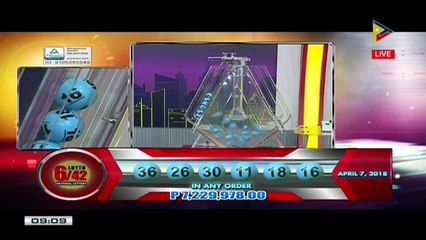 PCSO 9 PM Lotto Draw, April 7, 2018