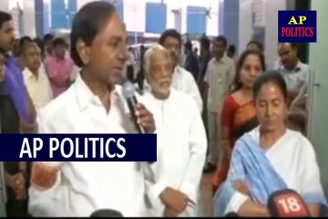 మా ఫ్రంట్ బలమైనది..కేసీఆర్,మమతా బెనర్జీ _CM KCR MET MAMATA BANERJEE IN KOLKATA-AP Politics