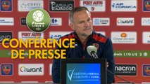 Conférence de presse Gazélec FC Ajaccio - AJ Auxerre (3-1) : Albert CARTIER (GFCA) - Pablo  CORREA (AJA) - 2017/2018