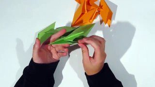 Origami Ninja Star (shuriken) - Super Easy - How to Make an easy Transforming Ninja Star