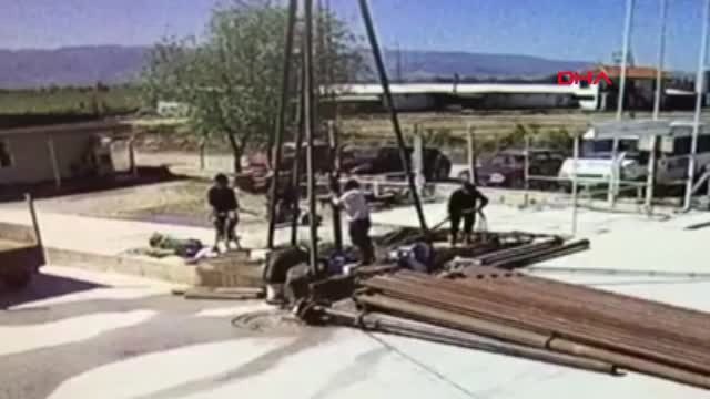 Manisa İşçinin Bacağının Koptuğu Kaza Güvenlik Kamerasında