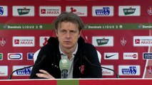 Réaction de Jean-Marc Furlan et Réginald Ray après Stade Brestois 29 - Valenciennes FC