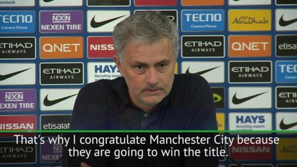 Скачать видео: Mourinho hopes Man City beat Spurs to win title