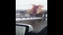 Don't-Give-a-F*ck Dump Truck Driver Goes Straight into Overpass and Explodes