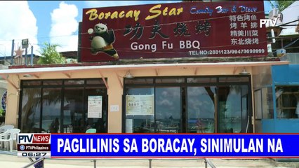 Paglilinis sa Boracay, sinimulan na
