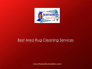 Area Rug Cleaning - The Best Restoration