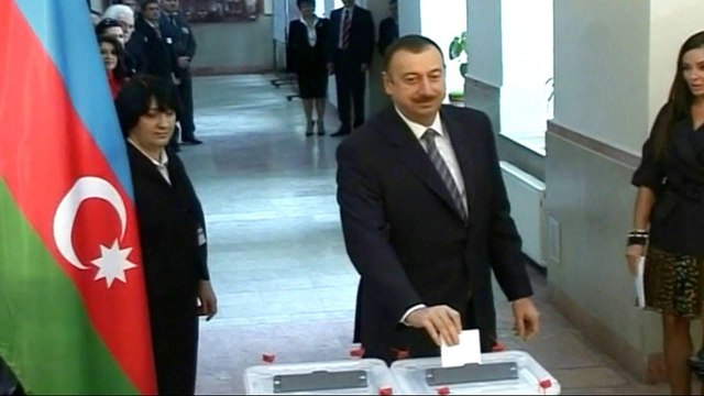 Azerbaijan's Aliyev set to win poll boycotted by opposition