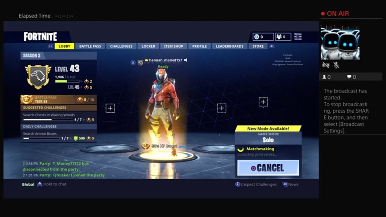 Blake playing fortnite