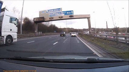 Terrifying smash when driver "has seizure" on British motorway