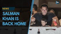 Salman Khan back home amid loud cheers by his fans
