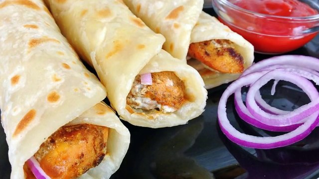 Chicken Paratha Roll Recipe - Ramadan Recipes by (HUMA IN THE KITCHEN) - YouTube
