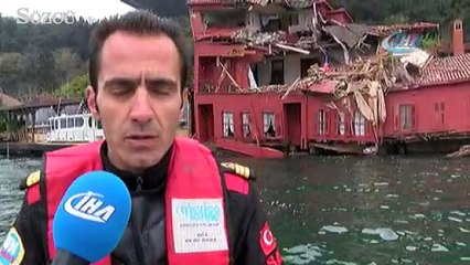 Geminin hasar verdiği yalı böyle görüntülendi
