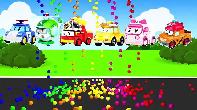 Robocar Poli Colors for Children to Learn with Toy Surprise Egg Learn Colours for Kids 로보카 폴리