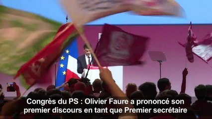 Premier discours d'O. Faure en tant que premier secrétaire du PS