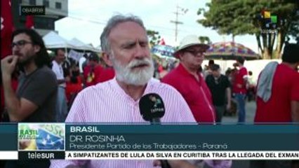 Realizan vigilia permanente en Curitiba en defensa de Lula da Silva