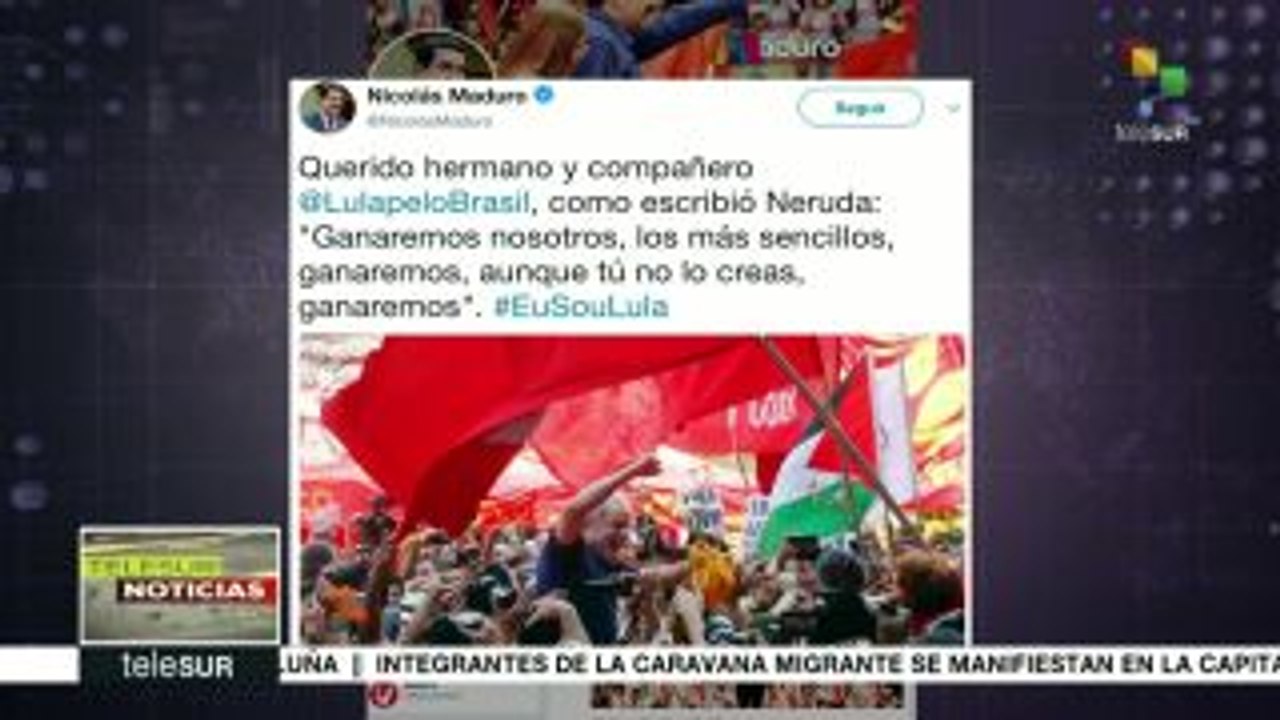Nicolás Maduro se solidariza con Luiz Inácio Lula da Silva