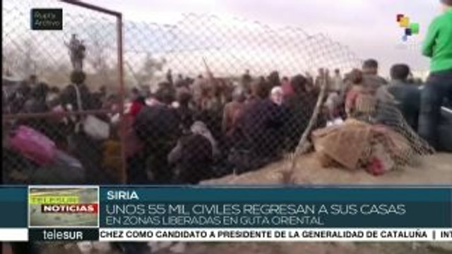 Más de 55 mil civiles retornan a sus casas en zonas liberadas en Guta