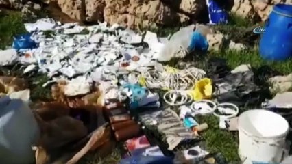 Teröristlere ait hastane olarak kullanılan sığınak ve yaşam malzemeleri ele geçirildi